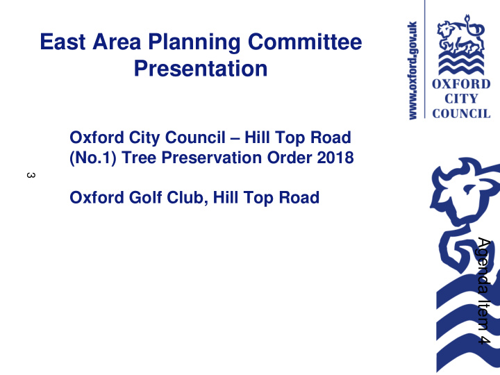 east area planning committee presentation