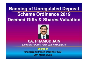 Banning of Unregulated Deposit  Banning of Unregulated Deposit  Scheme Ordinance 2019  Scheme
