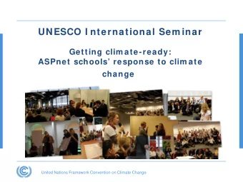 change  United Nations Framework Convention on Climate Change Outline  Article 6 of the