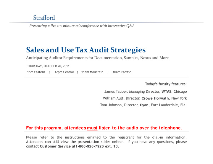 sales and use tax audit strategies sales and use tax