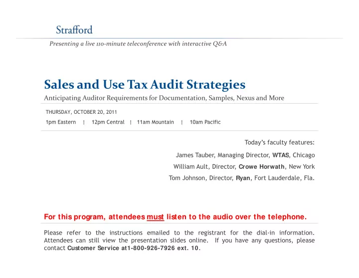 sales and use tax audit strategies sales and use tax