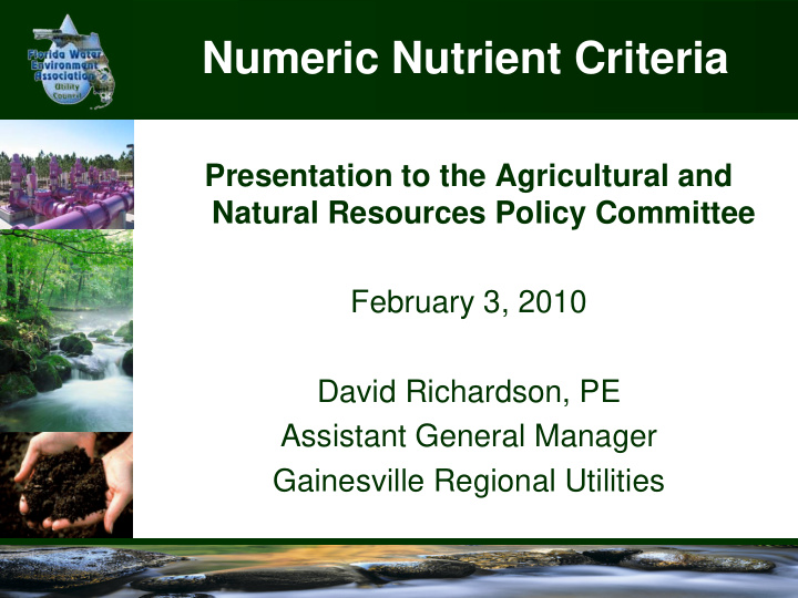 numeric nutrient criteria