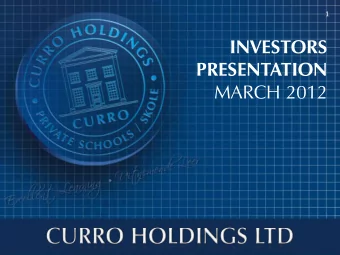 INVESTORS  PRESENTATION  MARCH 2012  DISCLAIMER  2  Users are advised that to the extent that any