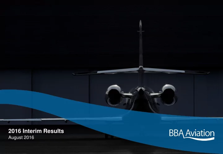 2016 interim results