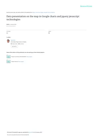 Data presentation on the map in Google charts and jquery javascript  technologies Article