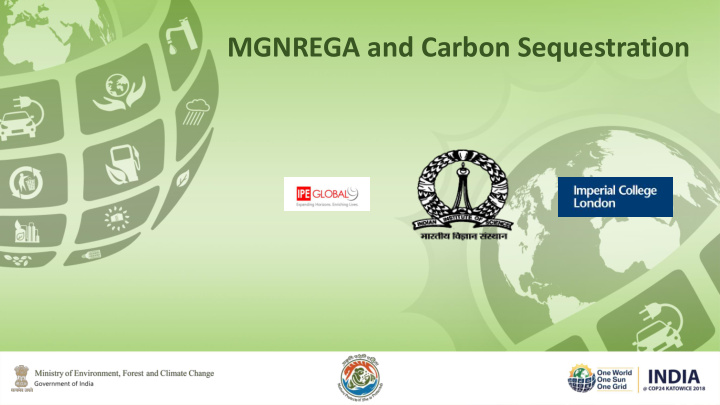 mgnrega and carbon sequestration why carbon sequestration