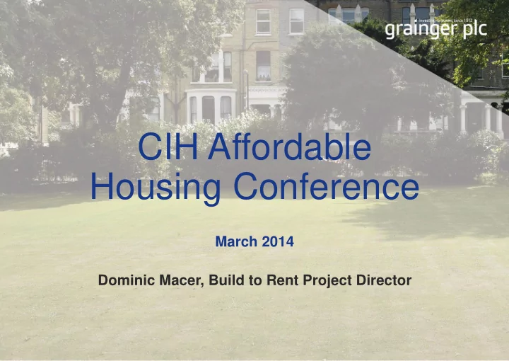 cih affordable
