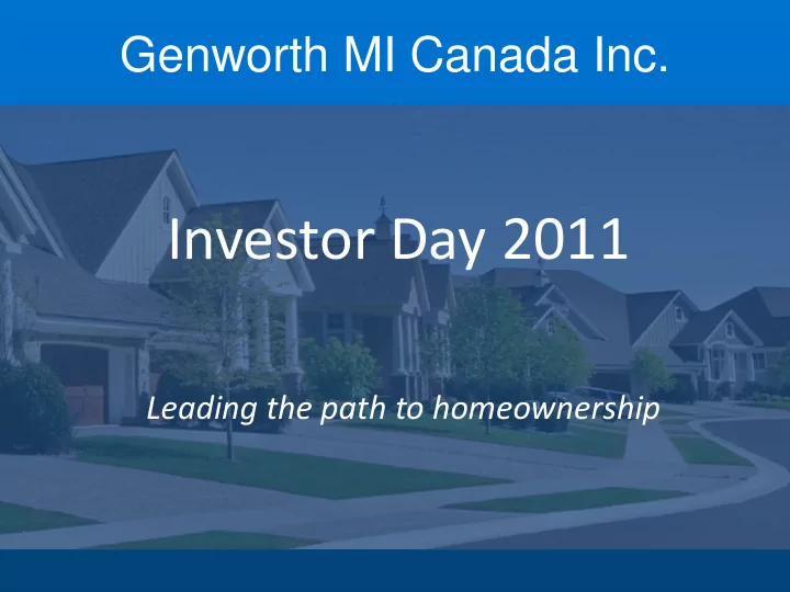 investor day 2011