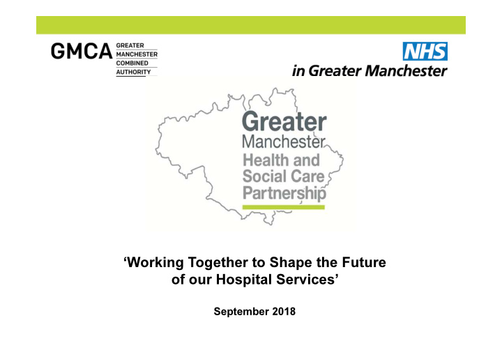 working together to shape the future of our hospital