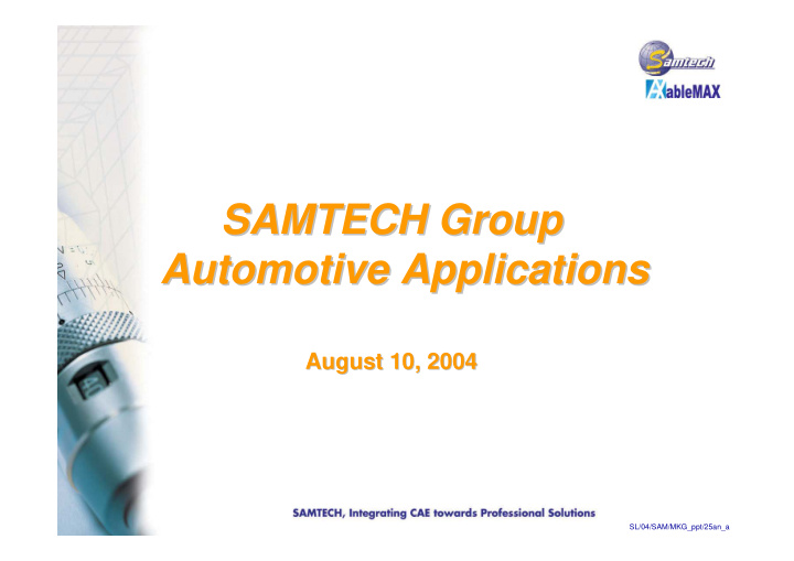 samtech group samtech group automotive applications