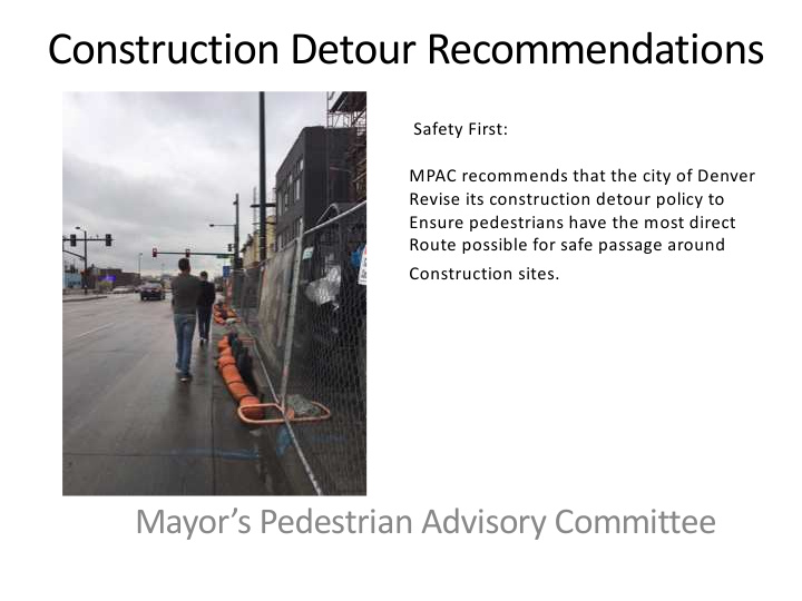 construction detour recommendations