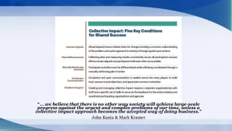 we believe that there is no other way society will achieve large-scale  progress against the