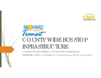 I  NF  RAST  RUCT  URE  CONST  RUCT  I  ON E  NGI  NE  E  RI  NG AND I  NSPE  CT  I  ON PRE  SE  NT