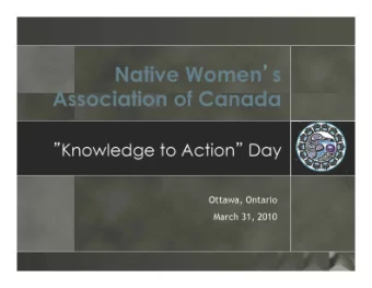 Introduction o Marlyn Bennett o Director of Research, First Nations Child &amp;  Family Caring