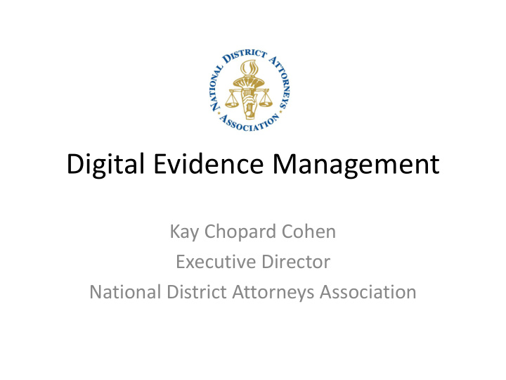digital evidence management