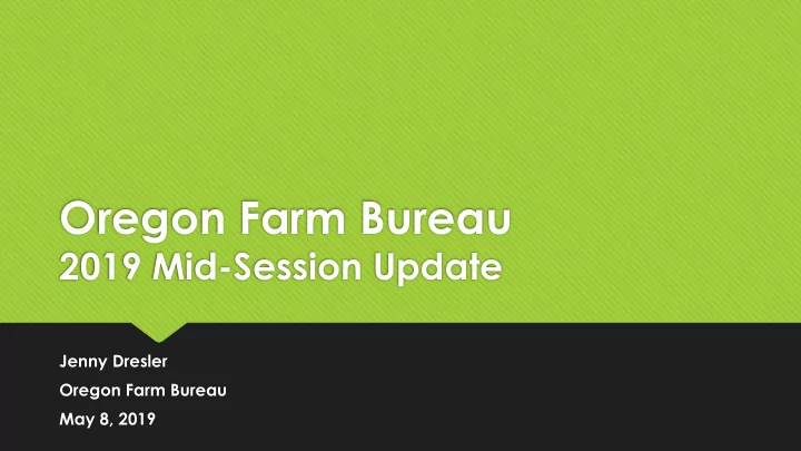 oregon farm bureau