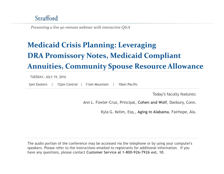 medicaid crisis planning leveraging dra promissory notes