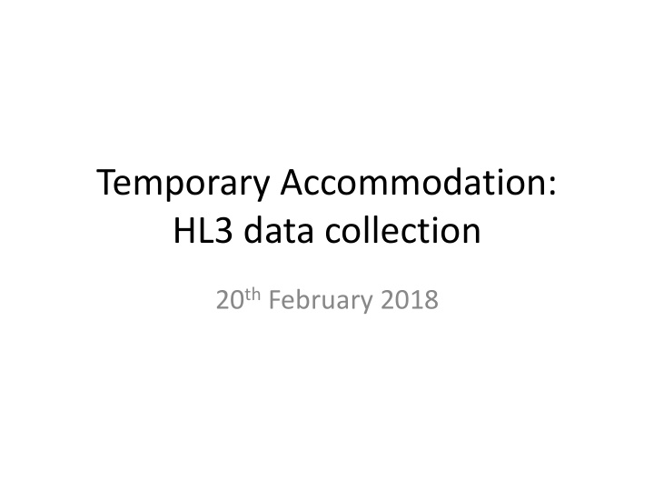 hl3 data collection