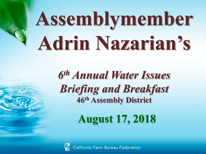 assemblymember adrin nazarian s
