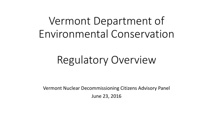 environmental conservation