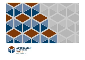 Disclaimer  This Presentation has been prepared by Walsh &amp; Company Asset Management as