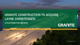 LAYNE  LA  E CHR  HRISTENSE  ISTENSEN  N  A  A PLATFOR  TFORM  M FOR GROWTH  TH  FEBRUARY 2018