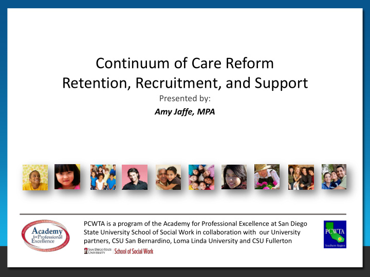 continuum of care reform retention recruitment and support