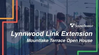 Lynnwood Link Extension  Mountlake Terrace Open House  Presentation overview    Introductions