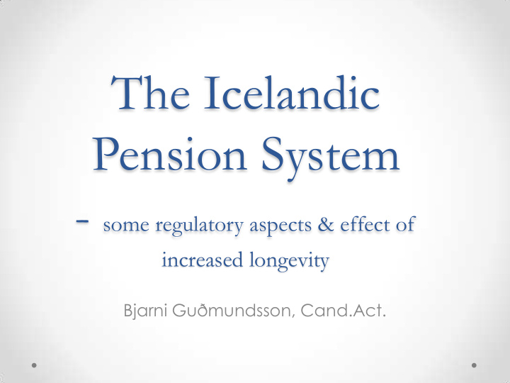 pension system