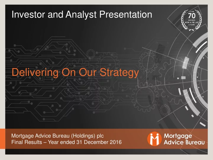 delivering on our strategy