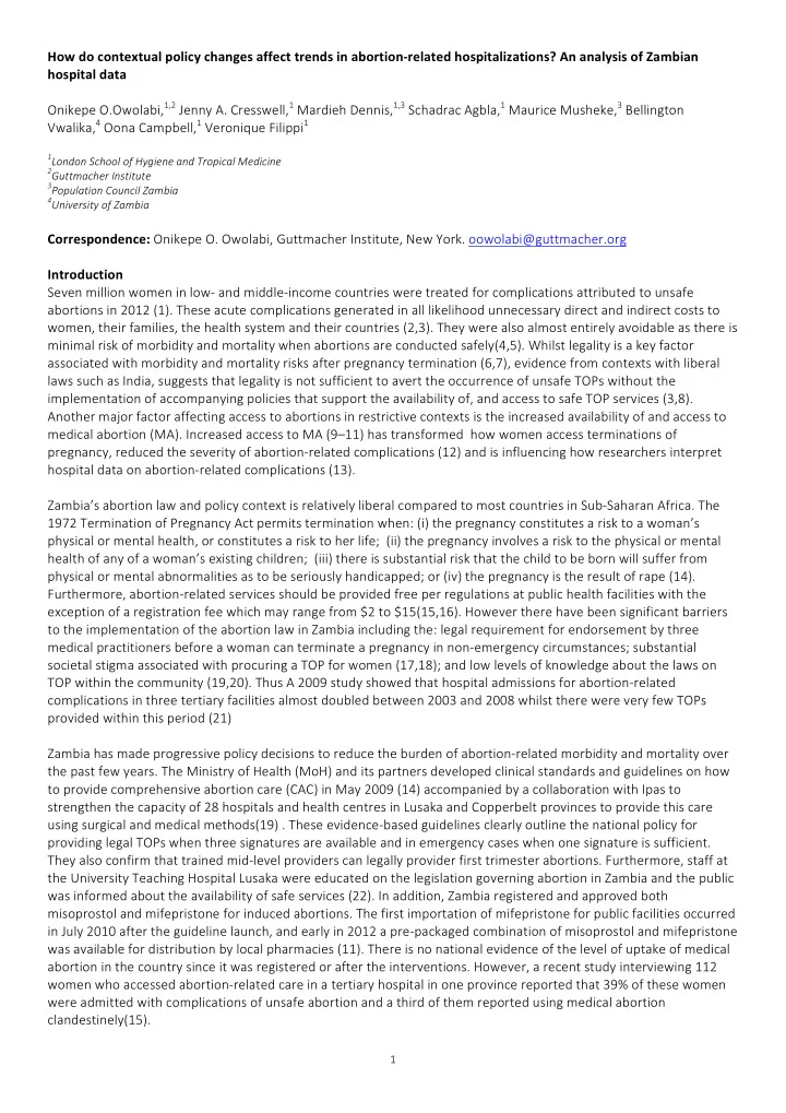 how do contextual policy changes affect trends in