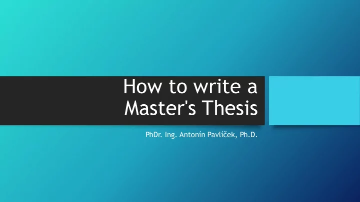 how to write a