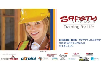 403.984.6375  SPONSORS:  FOUNDING PARTNERS:  CURRENT SITUATION  CURRENT SITUATION OUR STORY