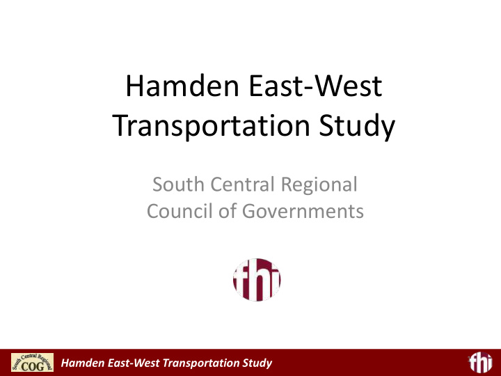 hamden east west transportation study