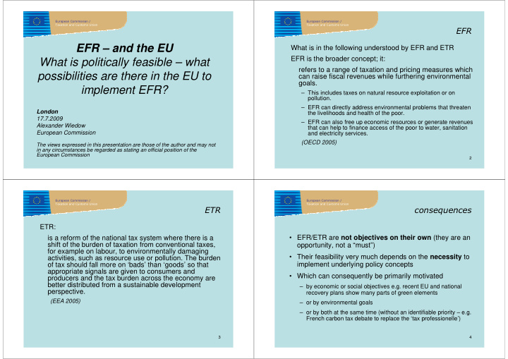 efr and the eu