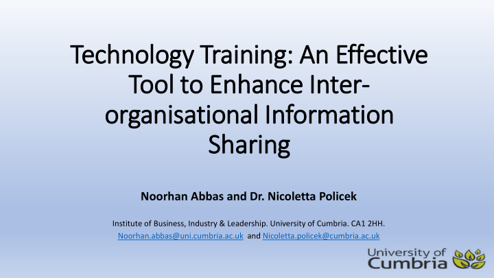 technology training an effective tool to enhance in inter