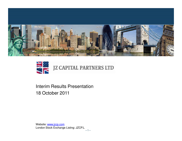 interim results presentation 18 october 2011