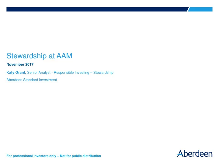 stewardship at aam