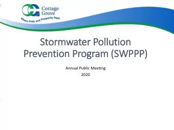 Prevention Program (SWPPP)  Annual Public Meeting  2020  Agenda  NPDES Defined  Goals of