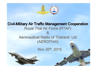 Civil  Civil  Civil  Civil-  -  -  -Military Air Traffic Management Cooperation  Military Air
