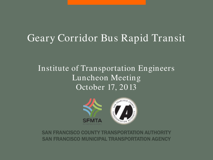 geary corridor bus rapid transit