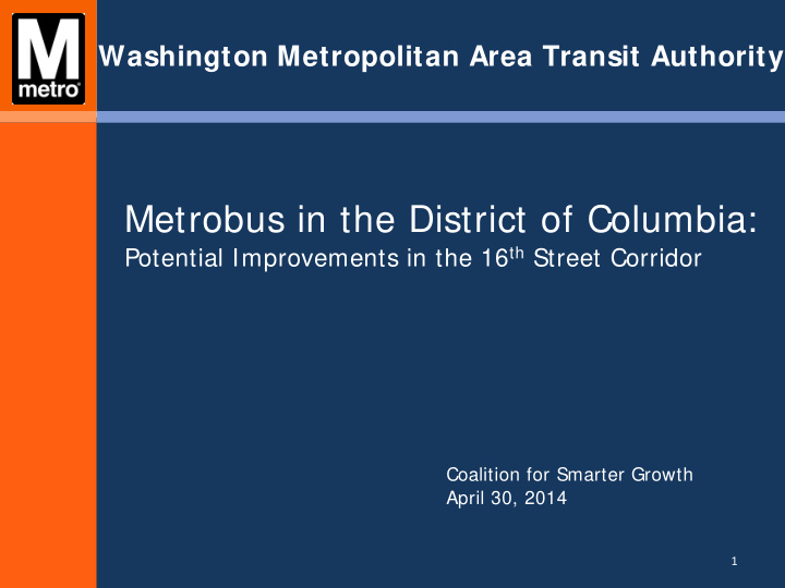 metrobus in the district of columbia