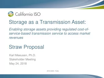 Storage as a Transmission Asset:  Enabling storage assets providing regulated cost-of-