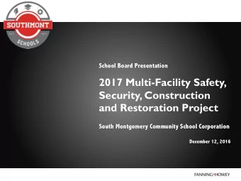 and Restoration Project  South Montgomery Community School Corporation  December 12, 2016  SOUTH