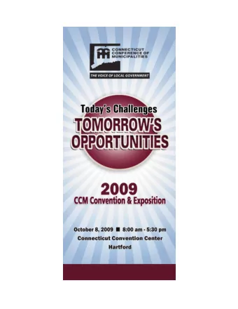 1  Join more than 1,000 attendees,  Municipal Marketplace  including local government leaders  A