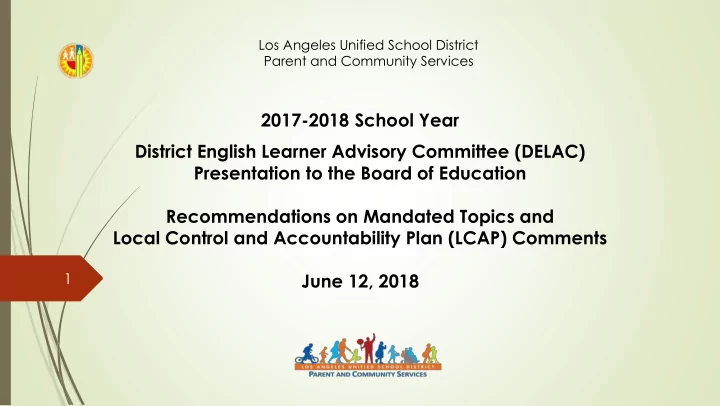 presentation to the board of education