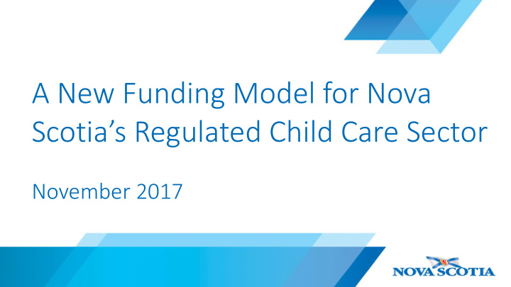 a new funding model for nova