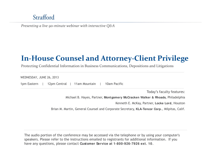 in house counsel and attorney client privilege