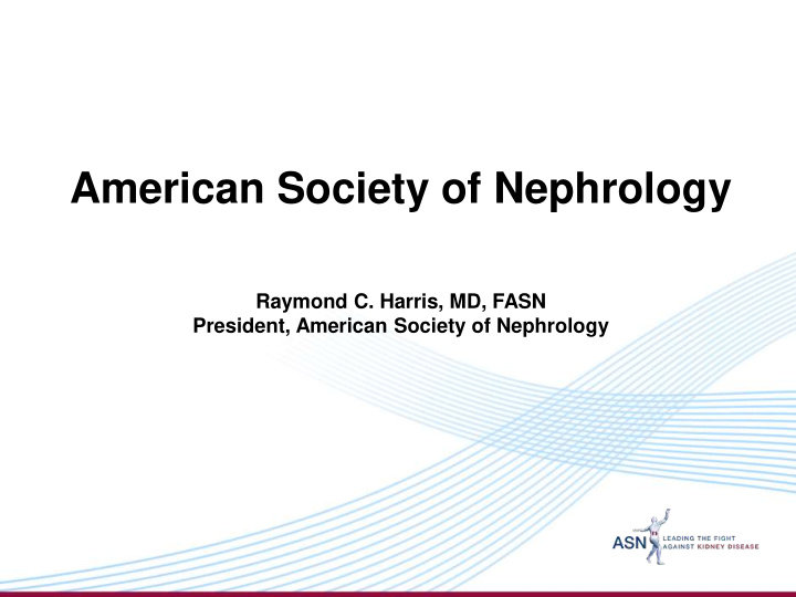 american society of nephrology