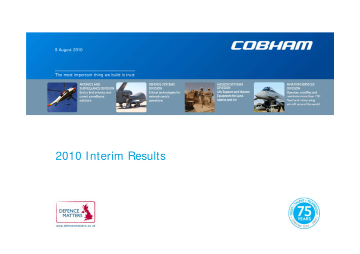 2010 interim results